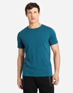 T-shirt - Effen - turkoois