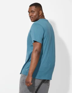 T-shirt - Effen - turkoois
