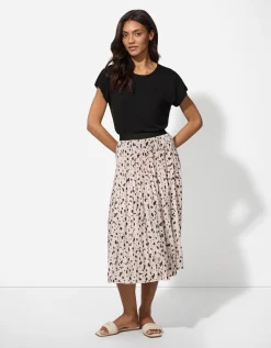 T-shirt - Elastische randen - zwart