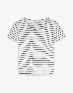 T-shirt - Fijne ribstof - wit