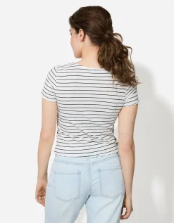T-shirt - Fijne ribstof - wit