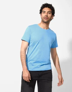 T-shirt - Gem&ecirc;leerd - blauw