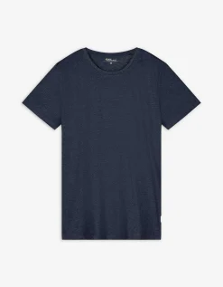 T-shirt - Gem&ecirc;leerd - donkerblauw