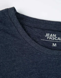 T-shirt - Gem&ecirc;leerd - donkerblauw