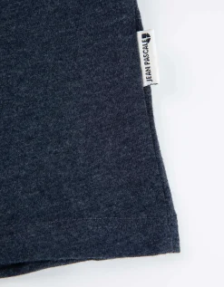 T-shirt - Gem&ecirc;leerd - donkerblauw