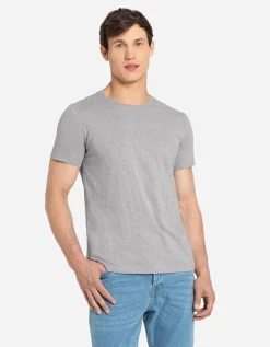 T-shirt - Gem&ecirc;leerd - grijs