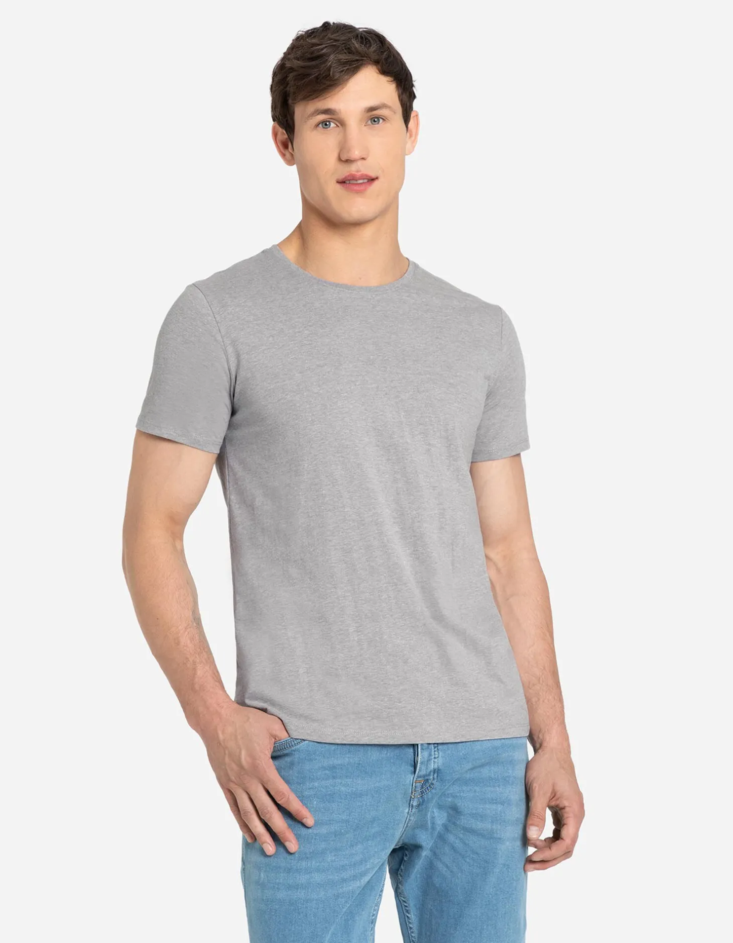T-shirt - Gemêleerd - grijs