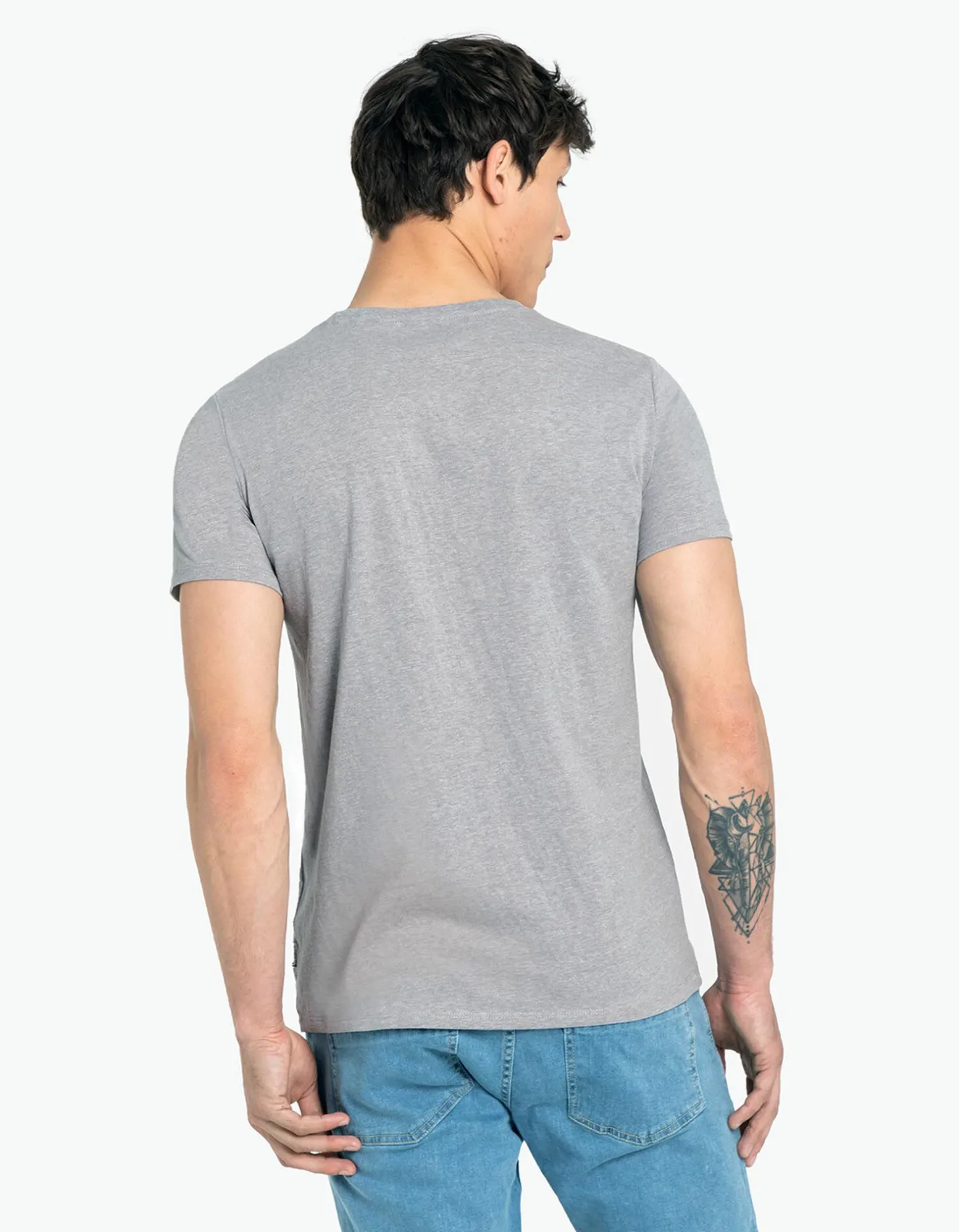 T-shirt - Gemêleerd - grijs