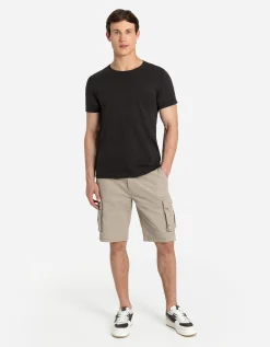 T-shirt - Gem&ecirc;leerd - zwart