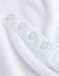 T-shirt - Geribde structuur - wit