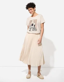 T-shirt - Glitterprint - beige