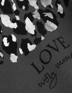 T-shirt - Glitterprint - donkergrijs