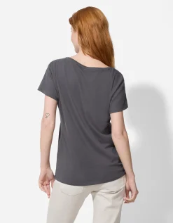 T-shirt - Glitterprint - donkergrijs