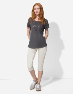 T-shirt - Glitterprint - donkergrijs