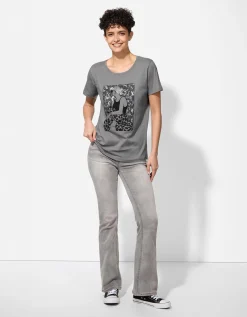 T-shirt - Glitterprint - grijs