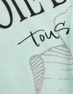 T-shirt - Glitterprint - groen
