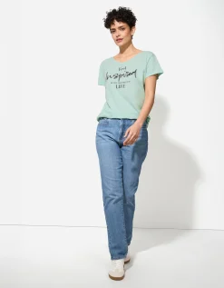 T-shirt - Glitterprint - groen