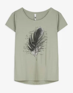 T-shirt - Glitterprint - groen