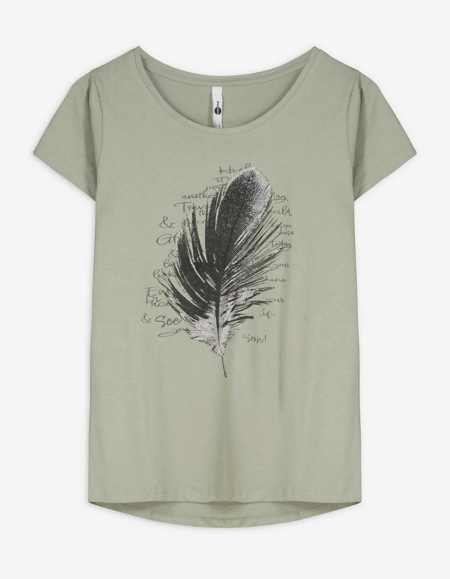 T-shirt - Glitterprint - groen