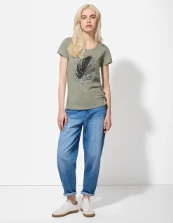 T-shirt - Glitterprint - groen