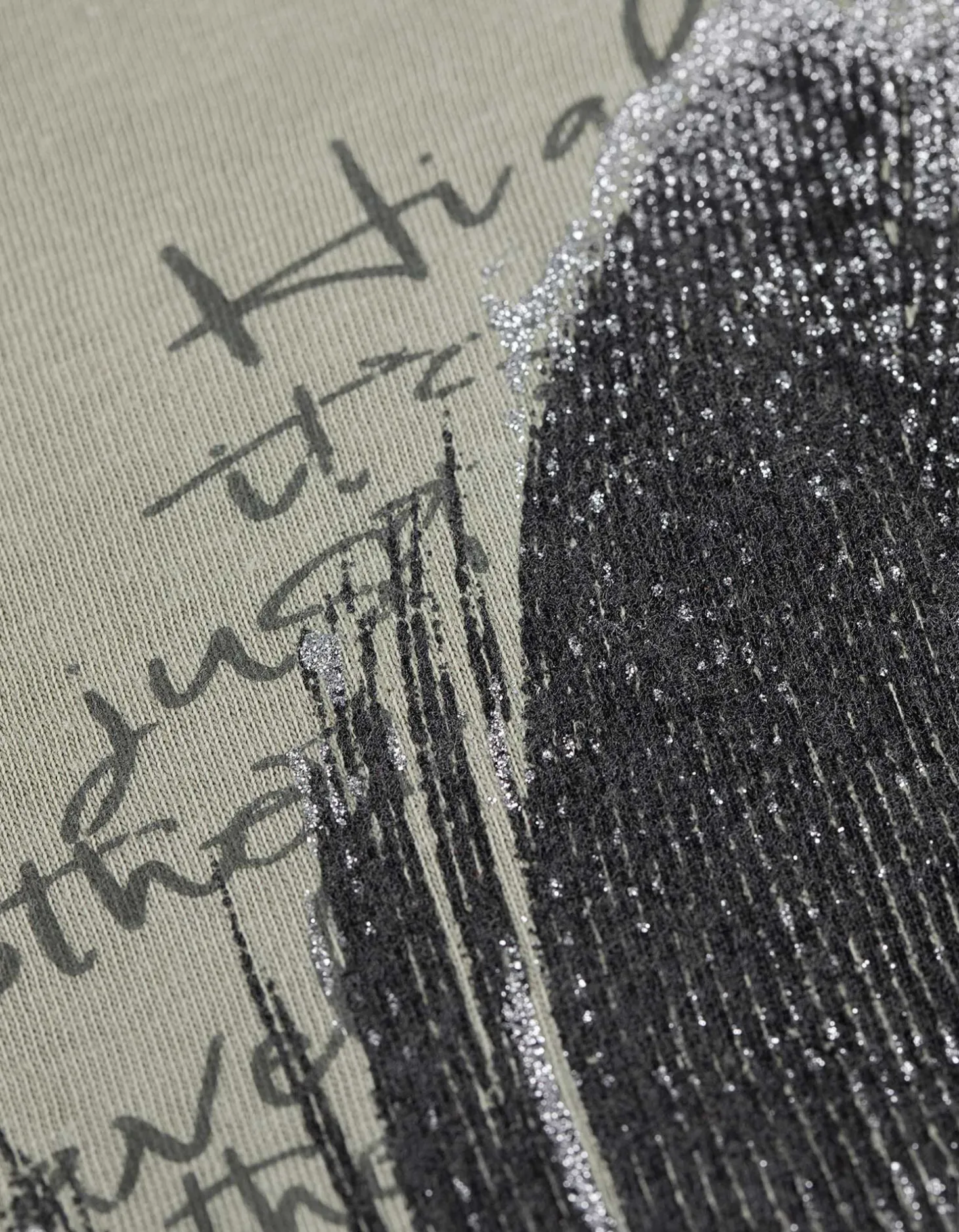 T-shirt - Glitterprint - groen