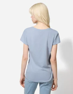T-shirt - Glitterprint - lichtblauw