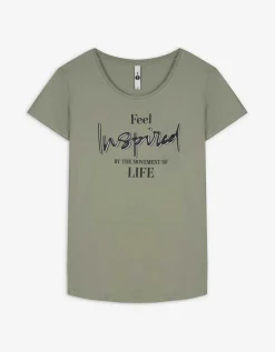 T-shirt - Glitterprint - lichtgroen