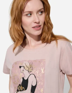 T-shirt - Glitterprint - lila