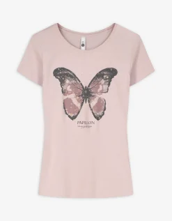 T-shirt - Glitterprint - lila