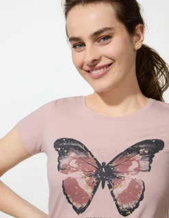 T-shirt - Glitterprint - lila