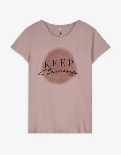 T-shirt - Glitterprint - lila