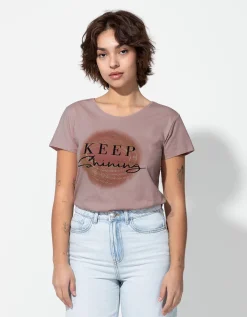 T-shirt - Glitterprint - lila