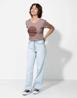 T-shirt - Glitterprint - lila