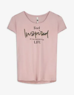 T-shirt - Glitterprint - roze