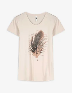T-shirt - Glitterprint - wit