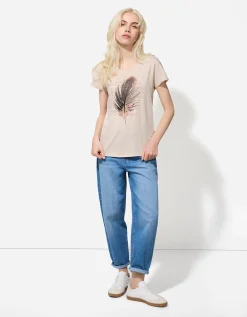 T-shirt - Glitterprint - wit