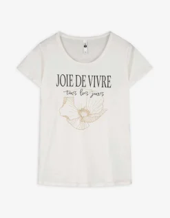 T-shirt - Glitterprint - wit