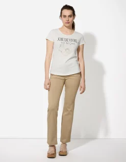 T-shirt - Glitterprint - wit