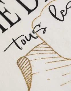 T-shirt - Glitterprint - wit