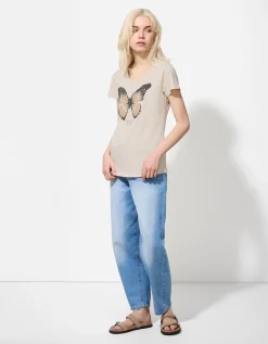 T-shirt - Glitterprint - wit