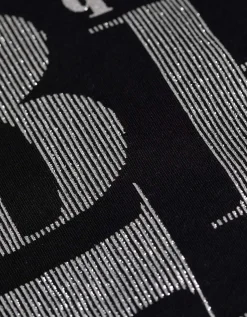 T-shirt - Glitterprint - zwart