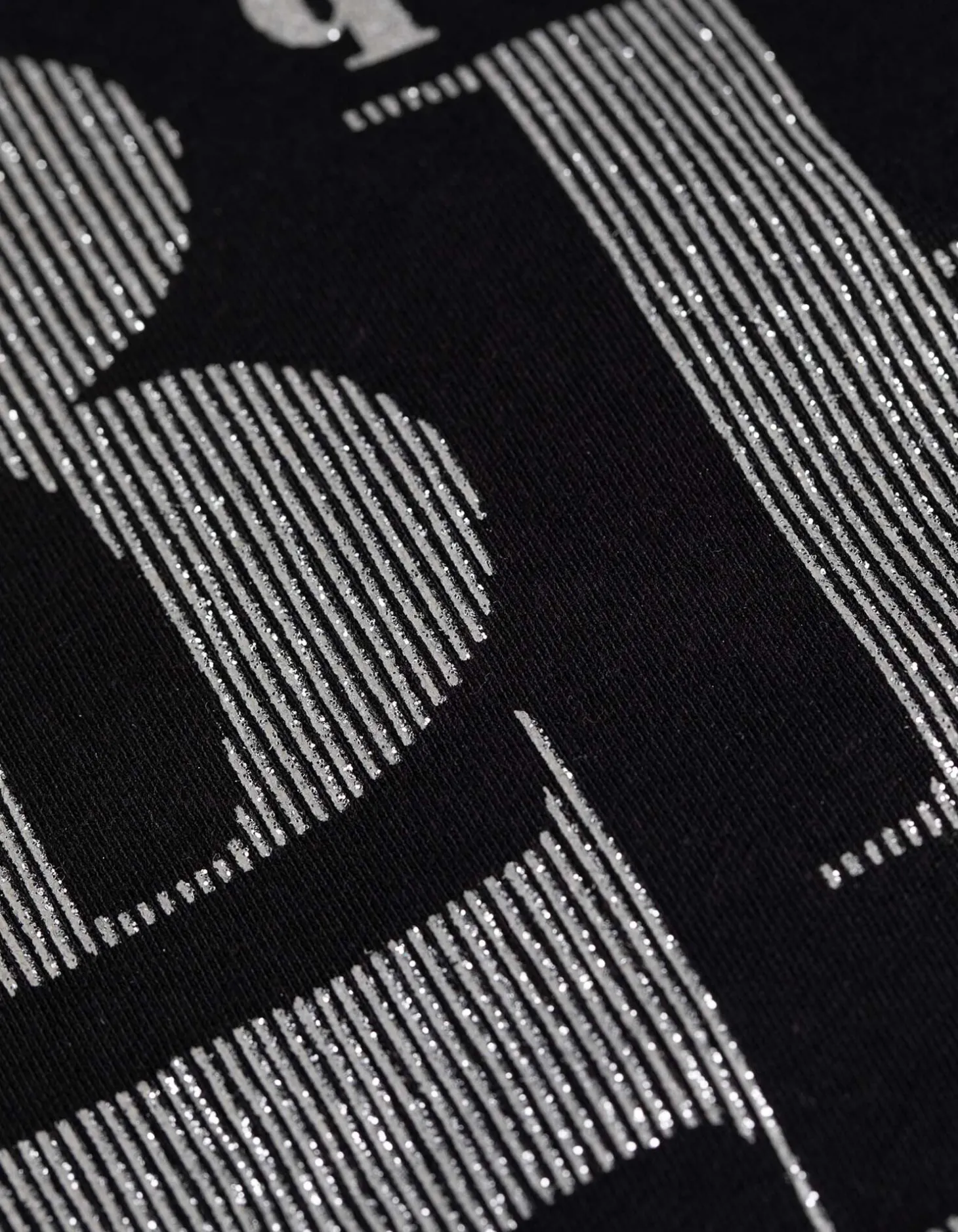 T-shirt - Glitterprint - zwart