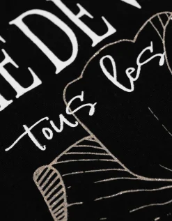 T-shirt - Glitterprint - zwart