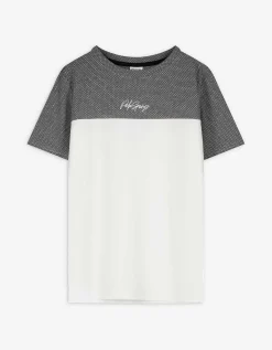 T-shirt - Kleur blokkering - wit