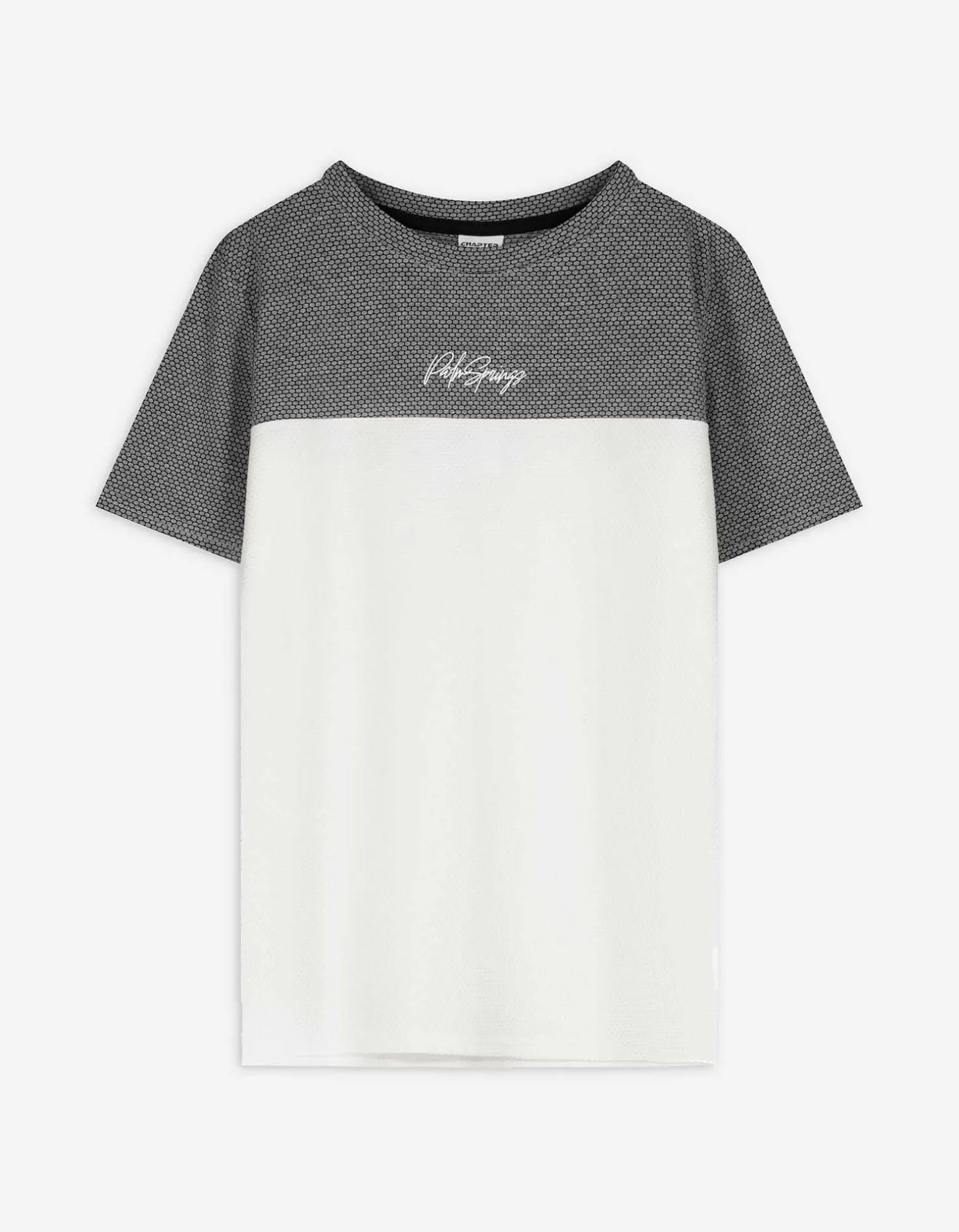 T-shirt - Kleur blokkering - wit