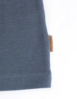 T-shirt - Knoopsluiting - donkerblauw