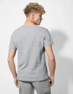 T-shirt - Knoopsluiting - grijs