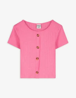 T-shirt - Knoopsluiting - pink