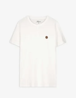 T-shirt - Knoopsluiting - wit