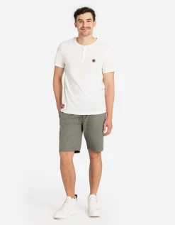 T-shirt - Knoopsluiting - wit